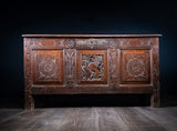 17th Century Carved Oak Coffer - Harrington Antiques