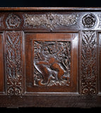 17th Century Carved Oak Coffer