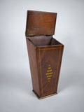 18th Century George III Mahogany Candle Box. - Harrington Antiques