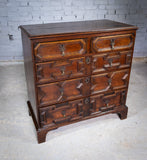 18th Century & Later Geometric Oak Chest Of Drawers. - Harrington Antiques