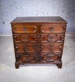 18th Century & Later Geometric Oak Chest Of Drawers. - Harrington Antiques