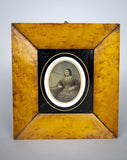 19th Century Ambrotype Of A Young Seated Lady In Original Frame. - Harrington Antiques