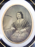 19th Century Ambrotype Of A Young Seated Lady In Original Frame. - Harrington Antiques