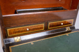 19th Century Inlaid Mahogany Drop Front Stationary Box, c.1880. - Harrington Antiques