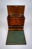 19th Century Inlaid Mahogany Drop Front Stationary Box, c.1880. - Harrington Antiques