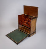 19th Century Inlaid Mahogany Drop Front Stationary Box, c.1880. - Harrington Antiques