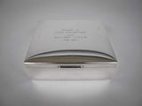 .925 Silver Cigarette Box by Wilhem Binder, c.1961. Military Inscription. - Harrington Antiques