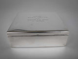 .925 Silver Cigarette Box by Wilhem Binder, c.1961. Military Inscription. - Harrington Antiques