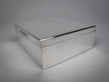 .925 Silver Cigarette Box by Wilhem Binder, c.1961. Military Inscription. - Harrington Antiques