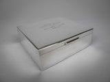 .925 Silver Cigarette Box by Wilhem Binder, c.1961. Military Inscription. - Harrington Antiques