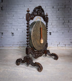 Large 19th Century Carved Oak and Brass Dinner Gong - Harrington Antiques