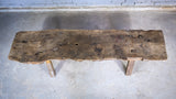Large Early 19th Century Single Slab Oak Pig Bench. - Harrington Antiques