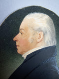 Portrait Miniature Of Thomas Littlewood at Windsor, December 1822. Watercolour. - Harrington Antiques