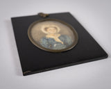 'Rachel' & 'Robt Boulton' by J. Bradley of Suffolk, 1828 - Pair of Georgian Portrait Miniatures. - Harrington Antiques