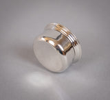 Rare Sterling Silver & Dual Enamel Pill Box by Levi & Salaman, c.1910. - Harrington Antiques