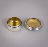 Rare Sterling Silver & Dual Enamel Pill Box by Levi & Salaman, c.1910. - Harrington Antiques