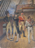 'Sketch - Nelson At Copenhagen' (Admiral Nelson) Oil On Board. c.1900 - Harrington Antiques