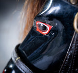 Unusual Vintage Glossy Black Wooden Rocking Horse On Bow Rocker. - Harrington Antiques