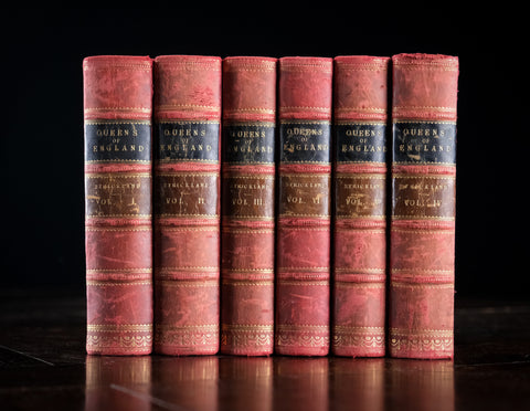 1872 Queens Of England by Agnes Strickland. 6 Vols. - Harrington Antiques