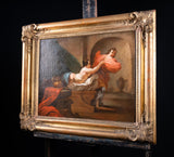 18th Century School, Joseph & Potiphar's Wife. Oil On Canvas. - Harrington Antiques