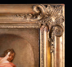 18th Century School, Joseph & Potiphar's Wife. Oil On Canvas. - Harrington Antiques