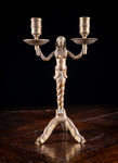 19th Century Bronze Mermaid Candle Holder - Harrington Antiques