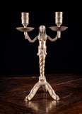 19th Century Bronze Mermaid Candle Holder - Harrington Antiques