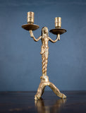 19th Century Bronze Mermaid Candle Holder - Harrington Antiques