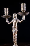 19th Century Bronze Mermaid Candle Holder - Harrington Antiques