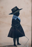 19th Century Bronzed Silhouette Of A Girl With Riding Crop - Harrington Antiques