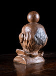19th Century Carved Oak Balancing Ball Newel Post Finial - Harrington Antiques
