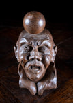 19th Century Carved Oak Balancing Ball Newel Post Finial - Harrington Antiques