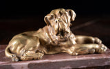 19th Century Gilt Bronze Mastiff Dog - Harrington Antiques