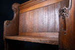 19th Century Golden Oak Foliate Church Pew / Settle - Harrington Antiques