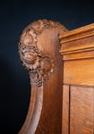 19th Century Golden Oak Foliate Church Pew / Settle - Harrington Antiques