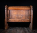 19th Century Golden Oak Foliate Church Pew / Settle - Harrington Antiques