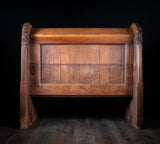 19th Century Golden Oak Foliate Church Pew / Settle - Harrington Antiques