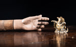 19th Century Squirrel Brass Inkwell, c.1880 - Harrington Antiques