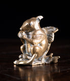 19th Century Squirrel Brass Inkwell, c.1880 - Harrington Antiques
