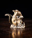 19th Century Squirrel Brass Inkwell, c.1880 - Harrington Antiques