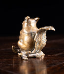 19th Century Squirrel Brass Inkwell, c.1880 - Harrington Antiques