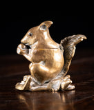 19th Century Squirrel Brass Inkwell, c.1880 - Harrington Antiques