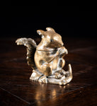 19th Century Squirrel Brass Inkwell, c.1880 - Harrington Antiques