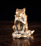 19th Century Squirrel Brass Inkwell, c.1880 - Harrington Antiques