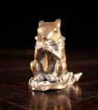 19th Century Squirrel Brass Inkwell, c.1880 - Harrington Antiques