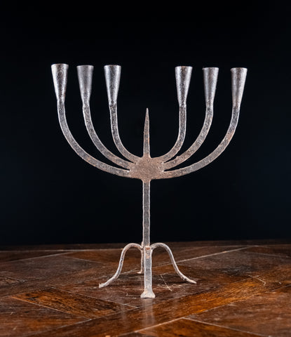 19th Century Wrought Iron Candelabra - Harrington Antiques