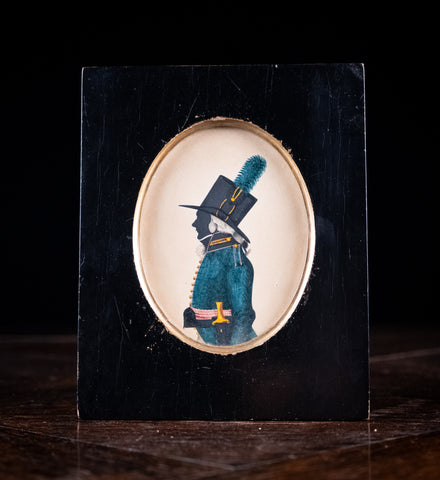 Manner Of John Buncombe (fl.1795-1825) - Silhouette Portrait Of An Officer