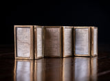 1878 Miniature London Almanac In Six-Fold Brass Glazed Travelling Mount