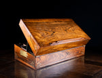 Monumental Rosewood Brass Inlaid Writing Slope, c.1840