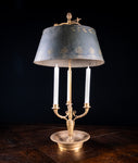 French Gilt Brass Bouillotte Candle Lamp